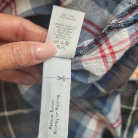 MADEWELL WHEATON PLAID POPOVER RED/WHITE/BLACK WOMEN'S SHIRT SIZE SMALL - Picture 6 of 16